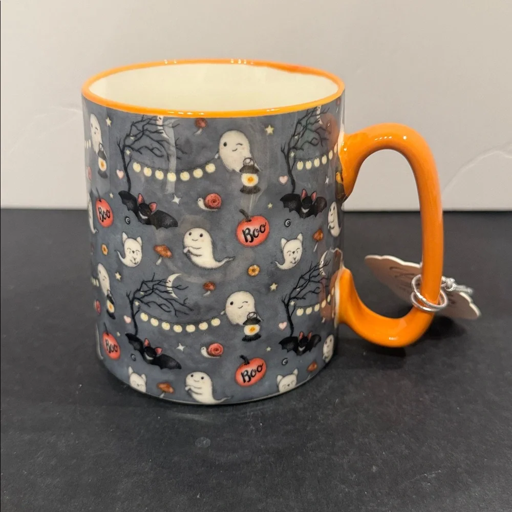 10 STRAWBERRY STREET HALLOWEEN/FALL COFFEE MUG w/ GHOSTS CATS BATS PUMPKINS- NEW - Picture 5 of 11